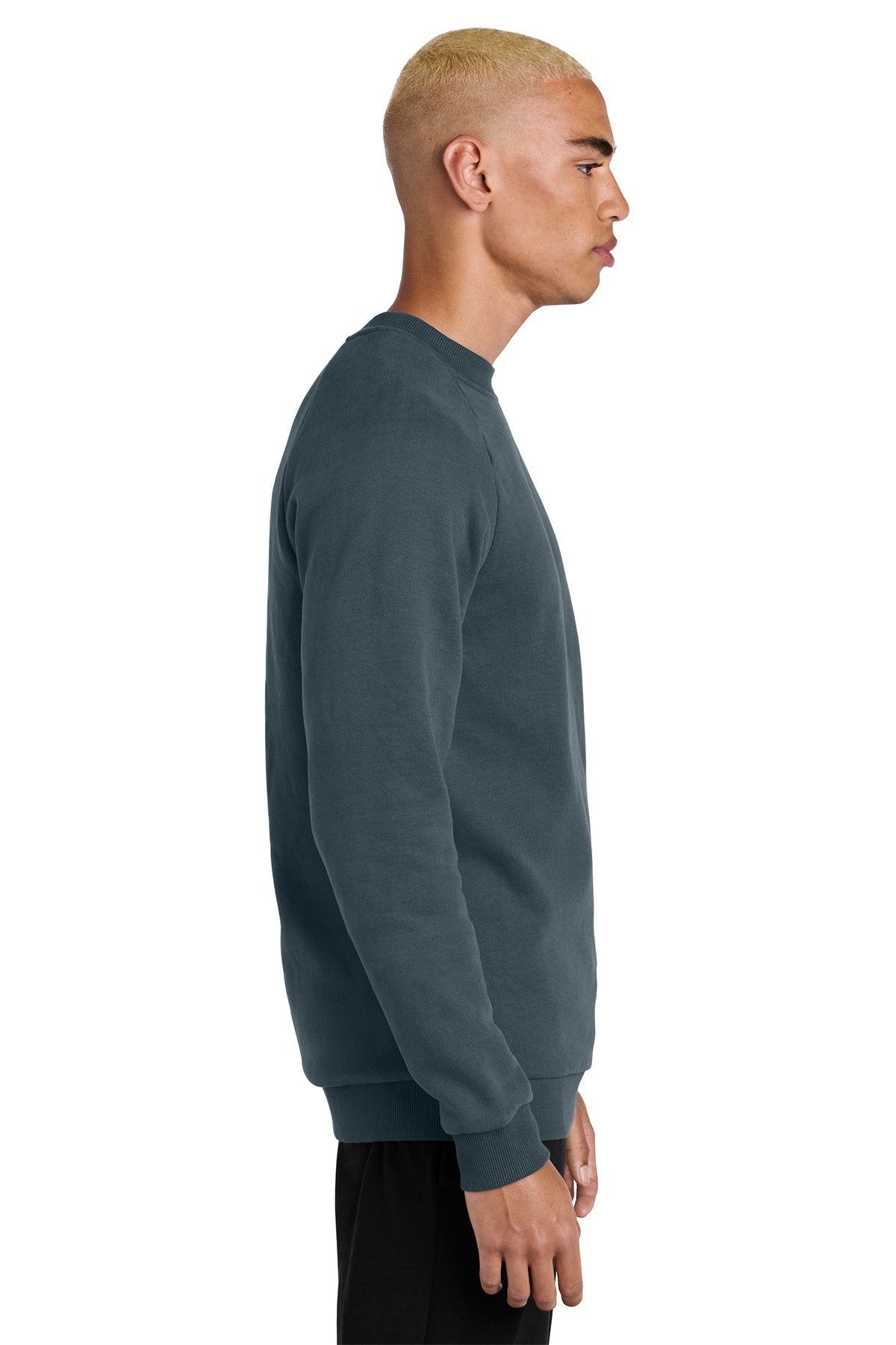 District Cloud Custom Fleece Crews, Deep Steel Blue