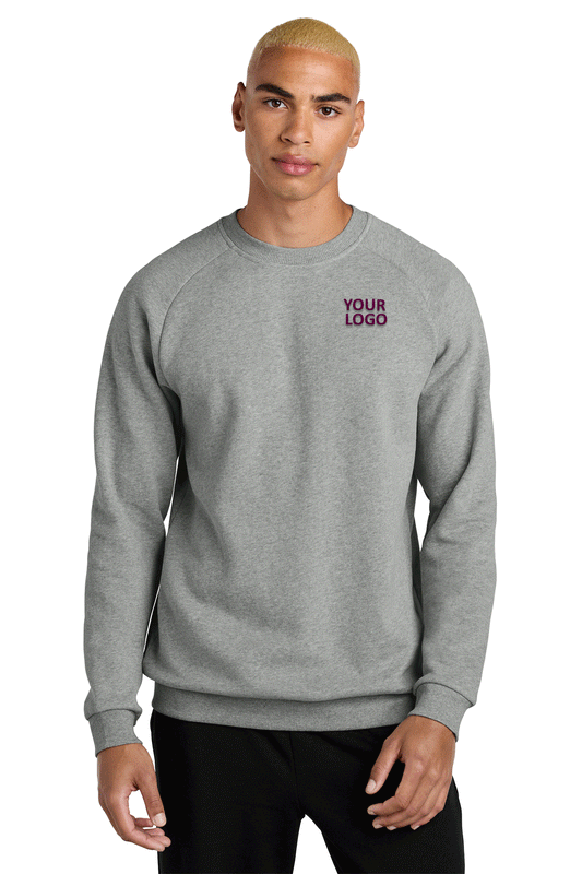 District Heathered Steel DT7804 sweatshirts with logos