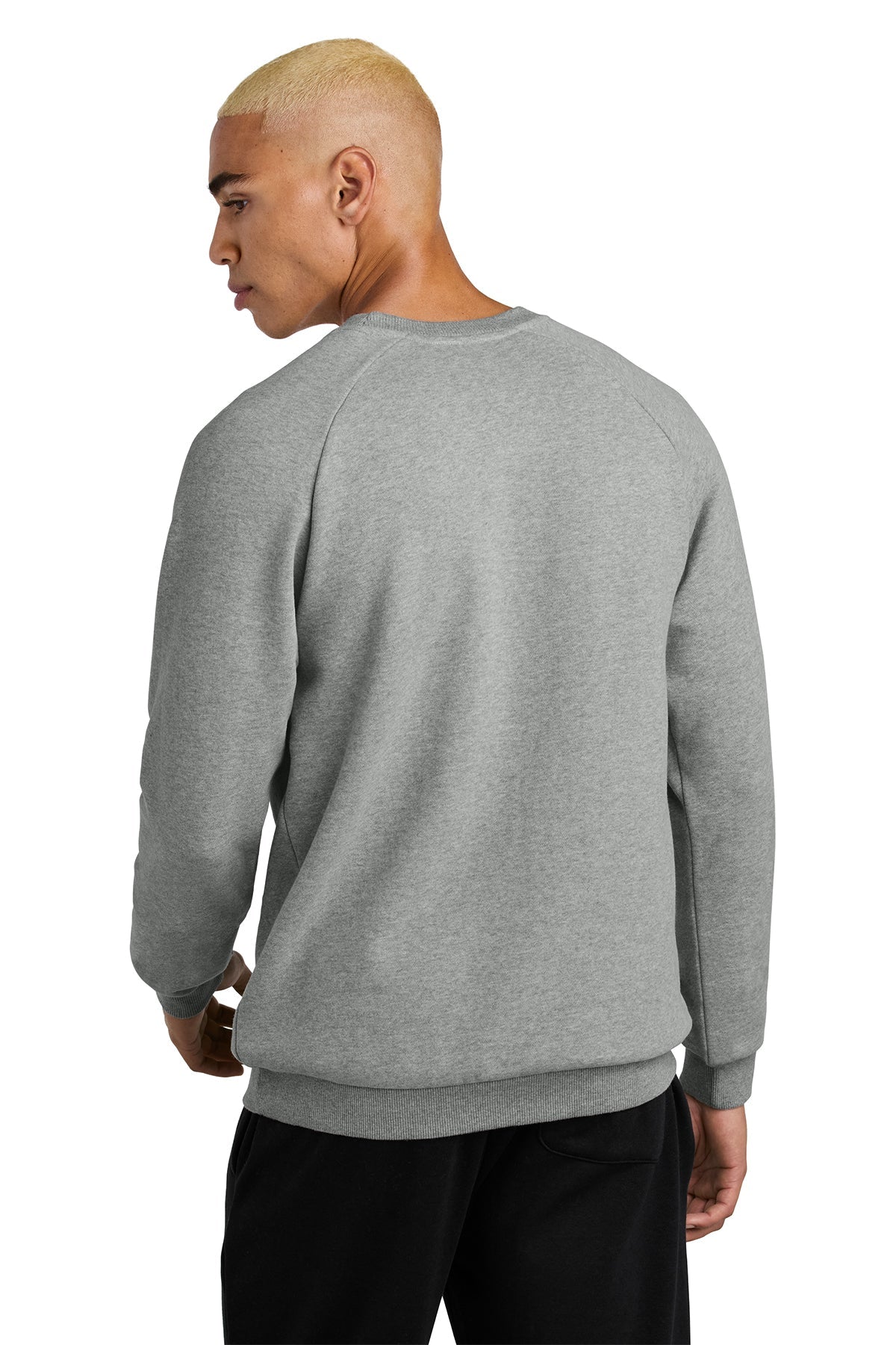 District Cloud Custom Fleece Crews, Heathered Steel