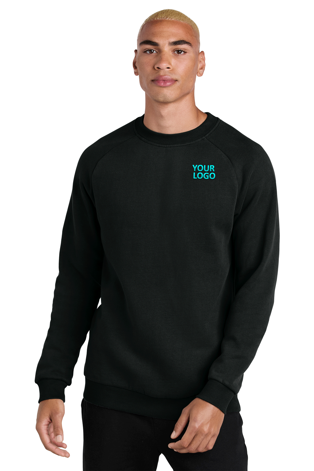 District Jet Black DT7804 custom embroidered sweatshirts