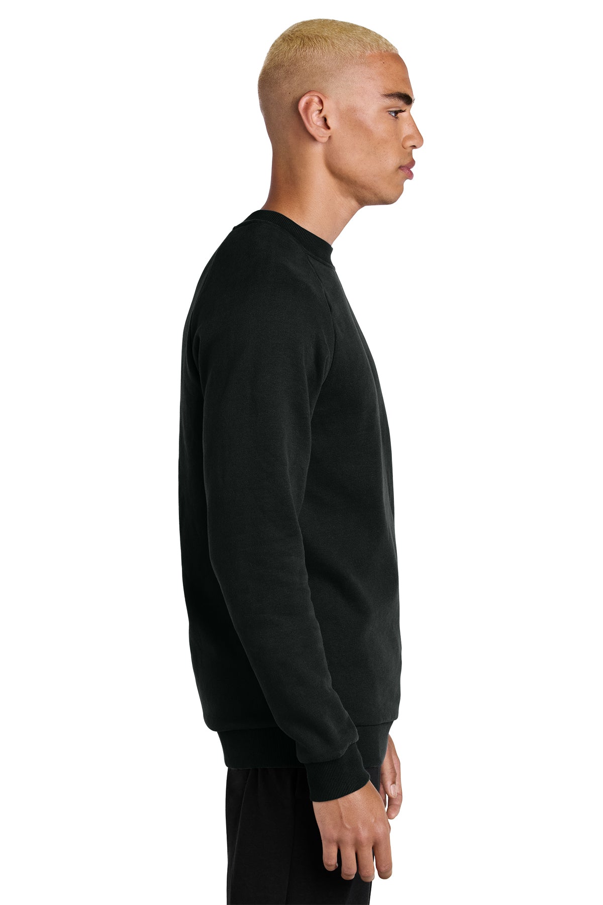 District Cloud Custom Fleece Crews, Jet Black