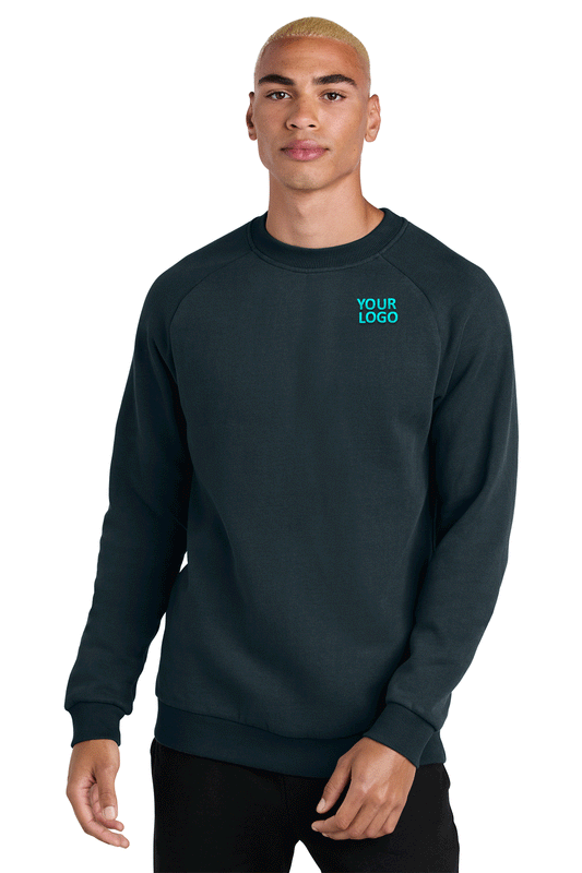 District New Navy DT7804 custom sweatshirts with logo