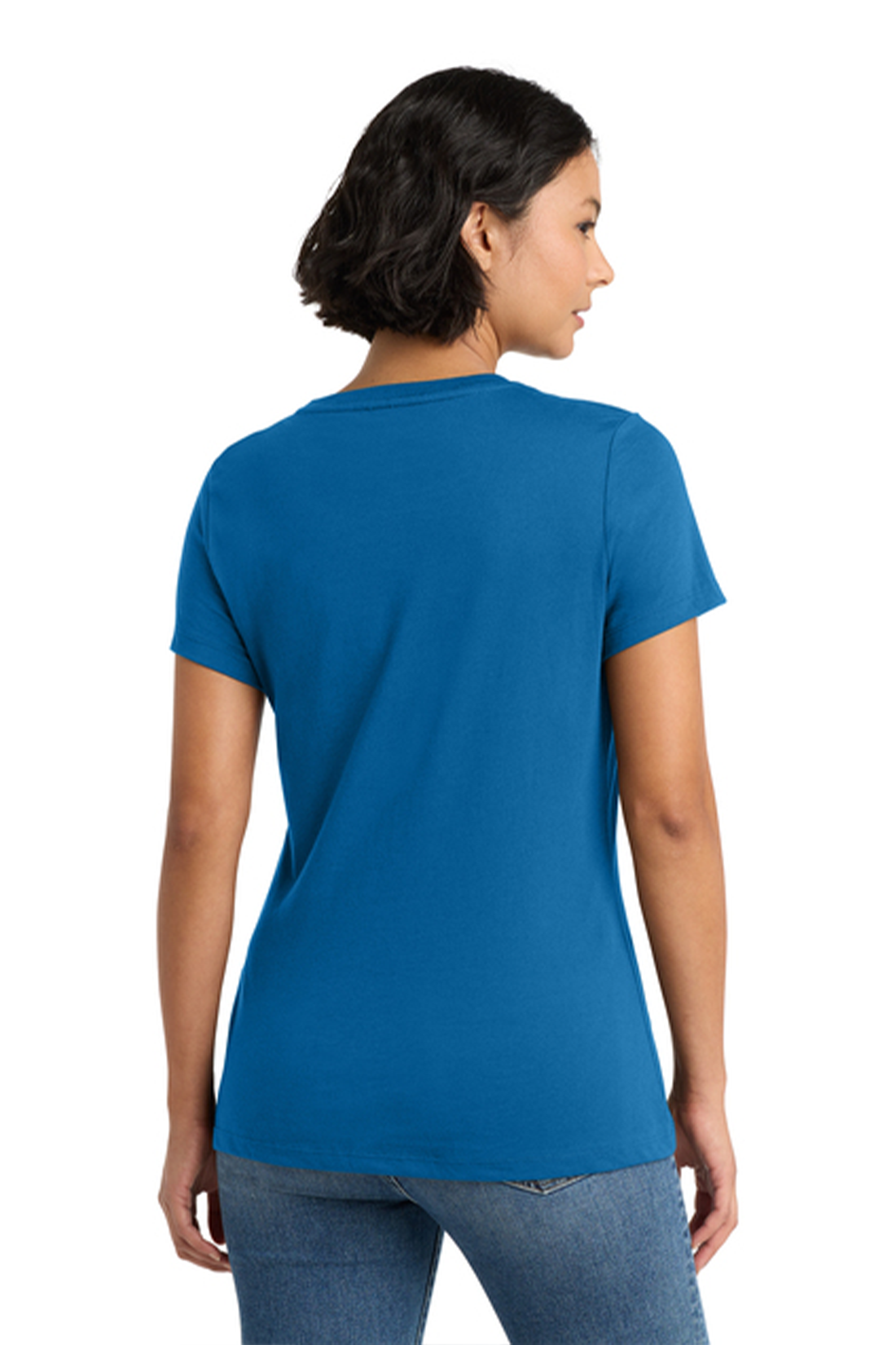District Women’s Perfect Weight Custom Tees, Bright Blue