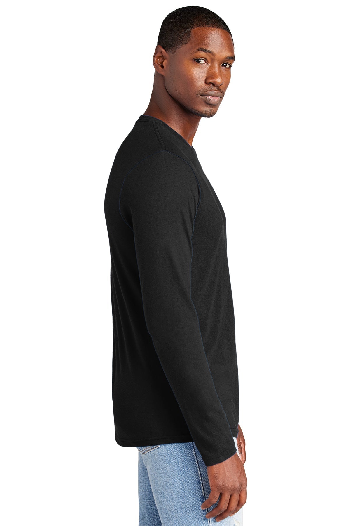 District Young Mens Very Important Long Sleeve Tee's, Black [BC Forward]