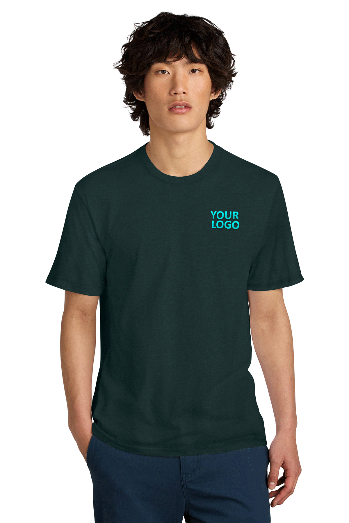 District Perfect Weight Custom Tees, Rainforest [Tongue Point Job Corps]