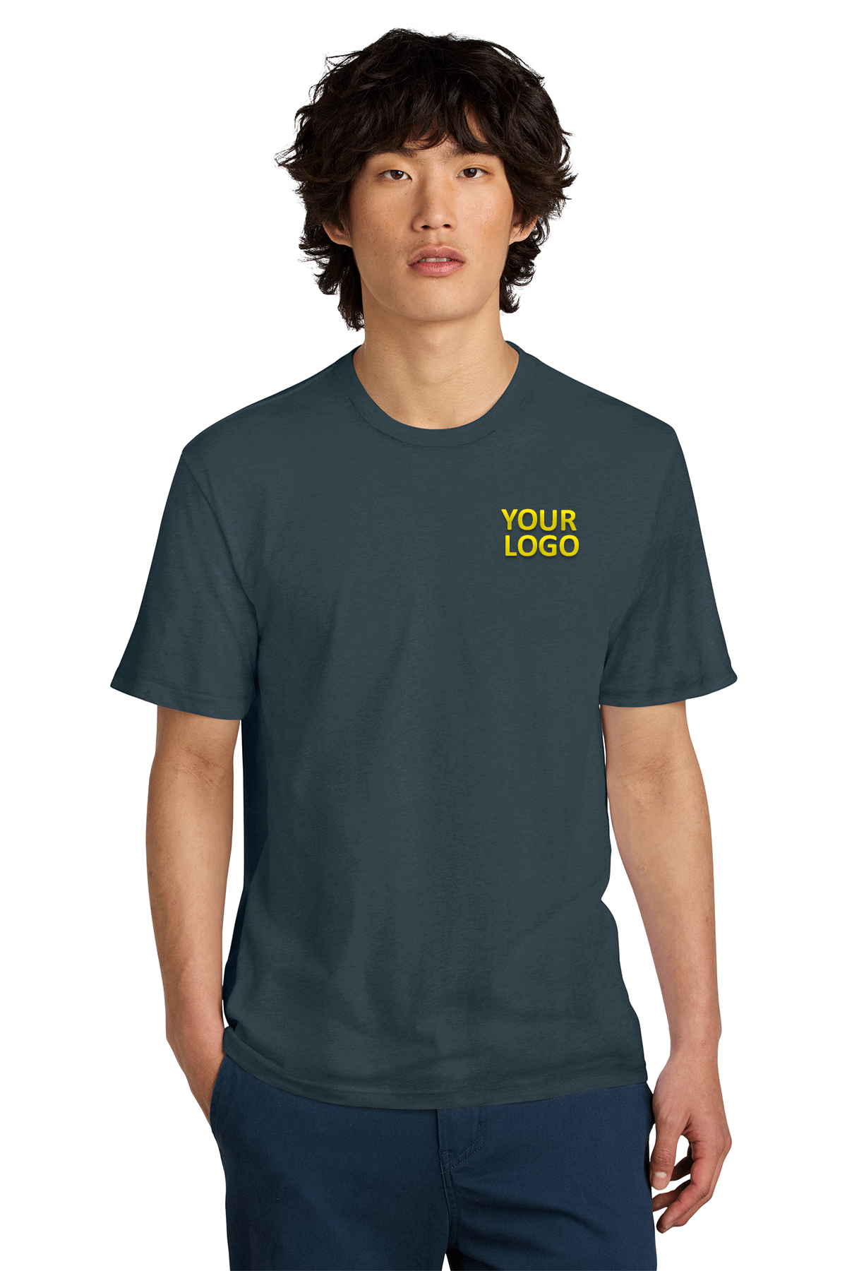 District Perfect Weight Custom Tees, Deep Steel Blue [Launch]