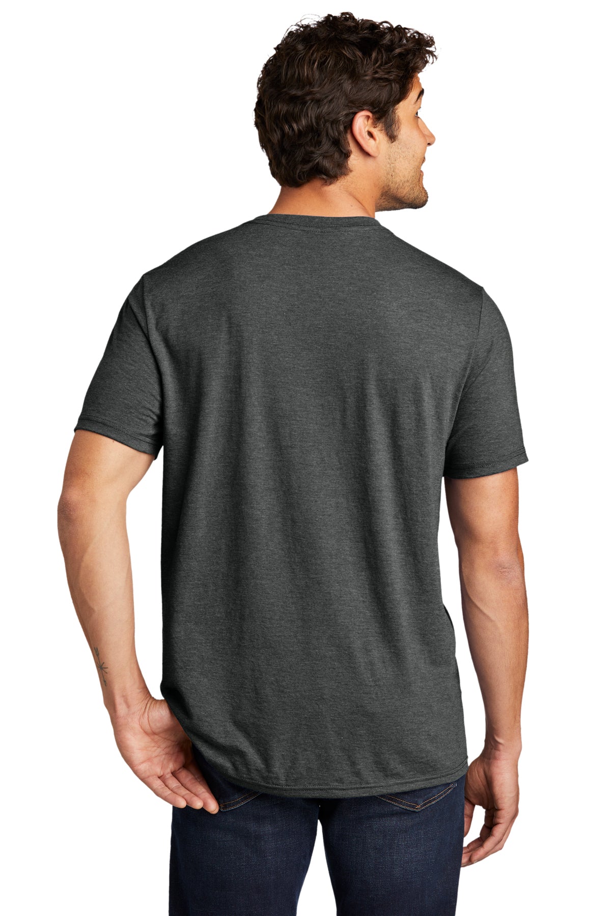 District Perfect Tri V-Neck Custom Tees, Black Frost