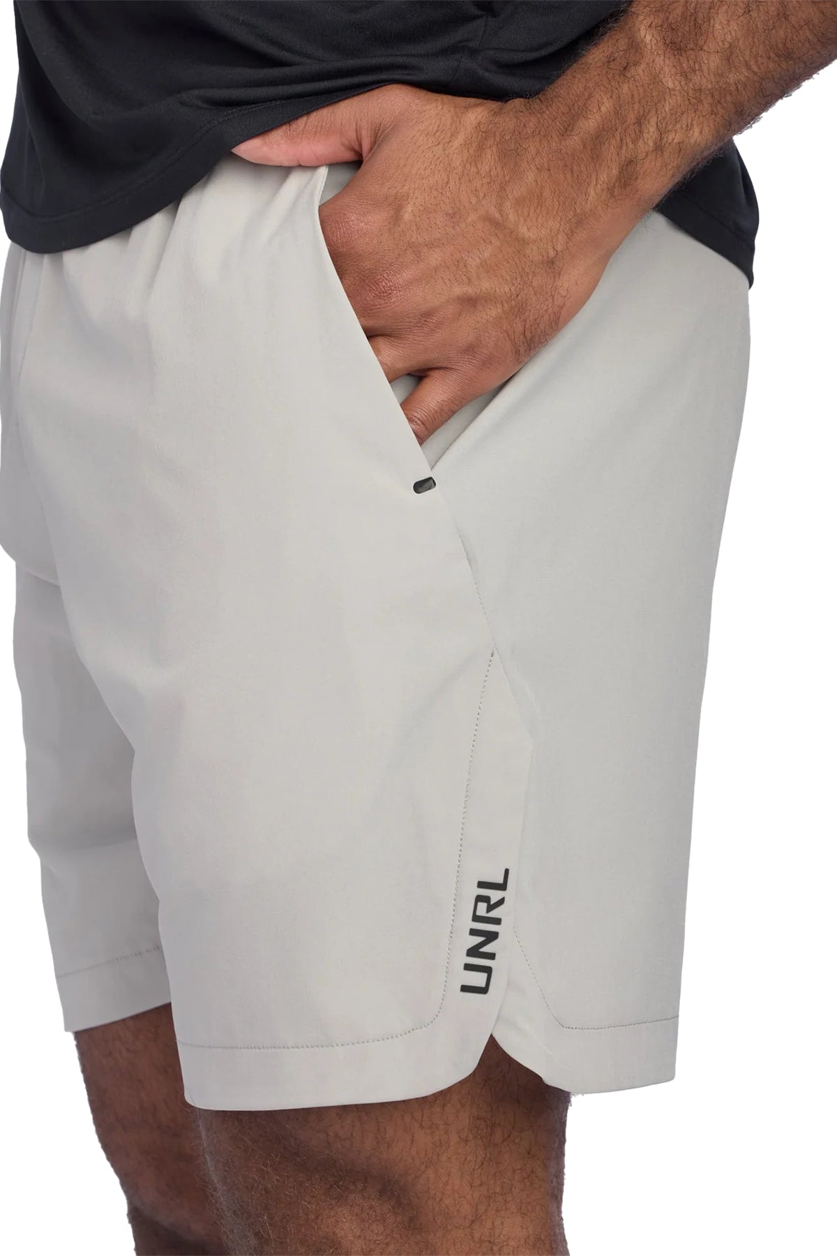 UNRL Daybreaker Lined Custom Shorts, Light Gray