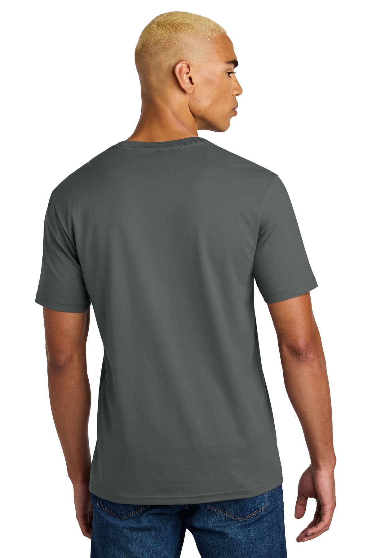 District Perfect Weight Icon Custom Tees, Metal Grey [Powell's Plumbing LLC]