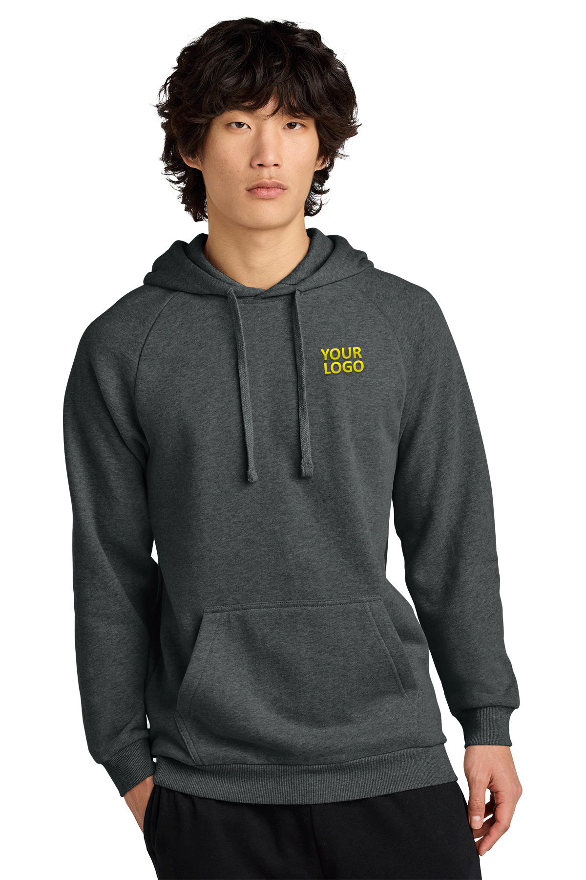 District Heathered Charcoal DT7800 custom dri fit sweatshirts