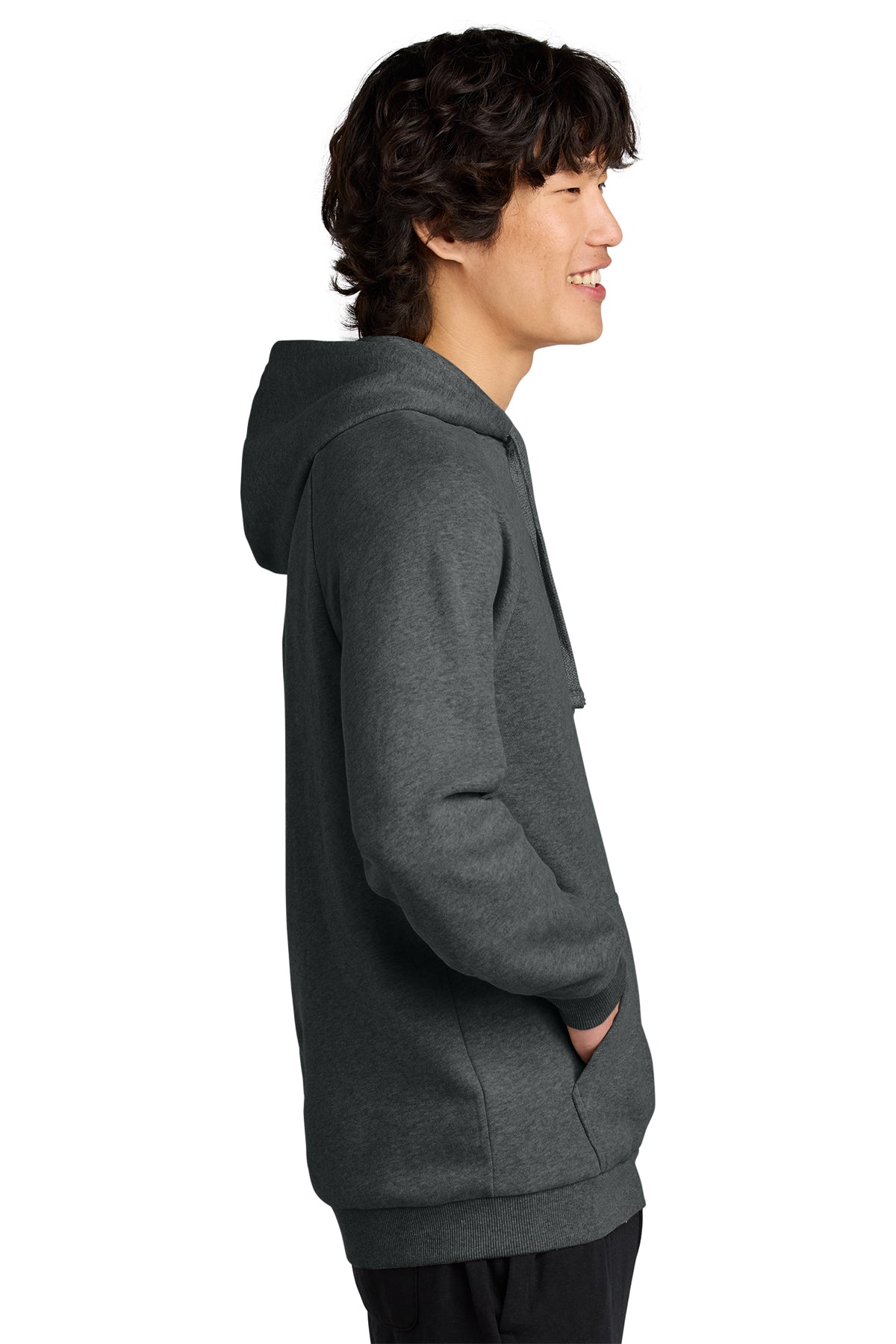 District Cloud Fleece Custom Hoodies, Heathered Charcoal