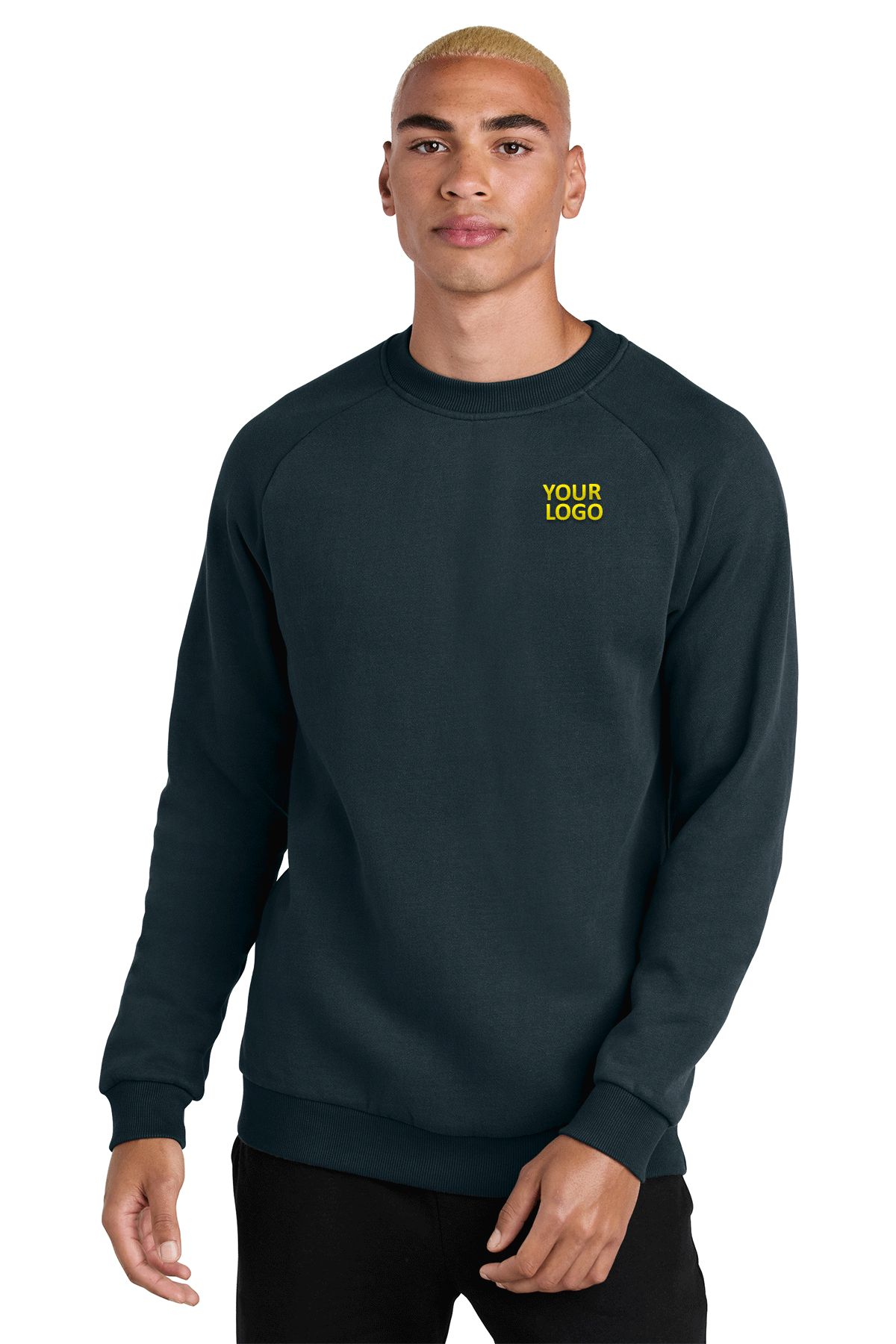 District New Navy DT7804 custom logo sweatshirts