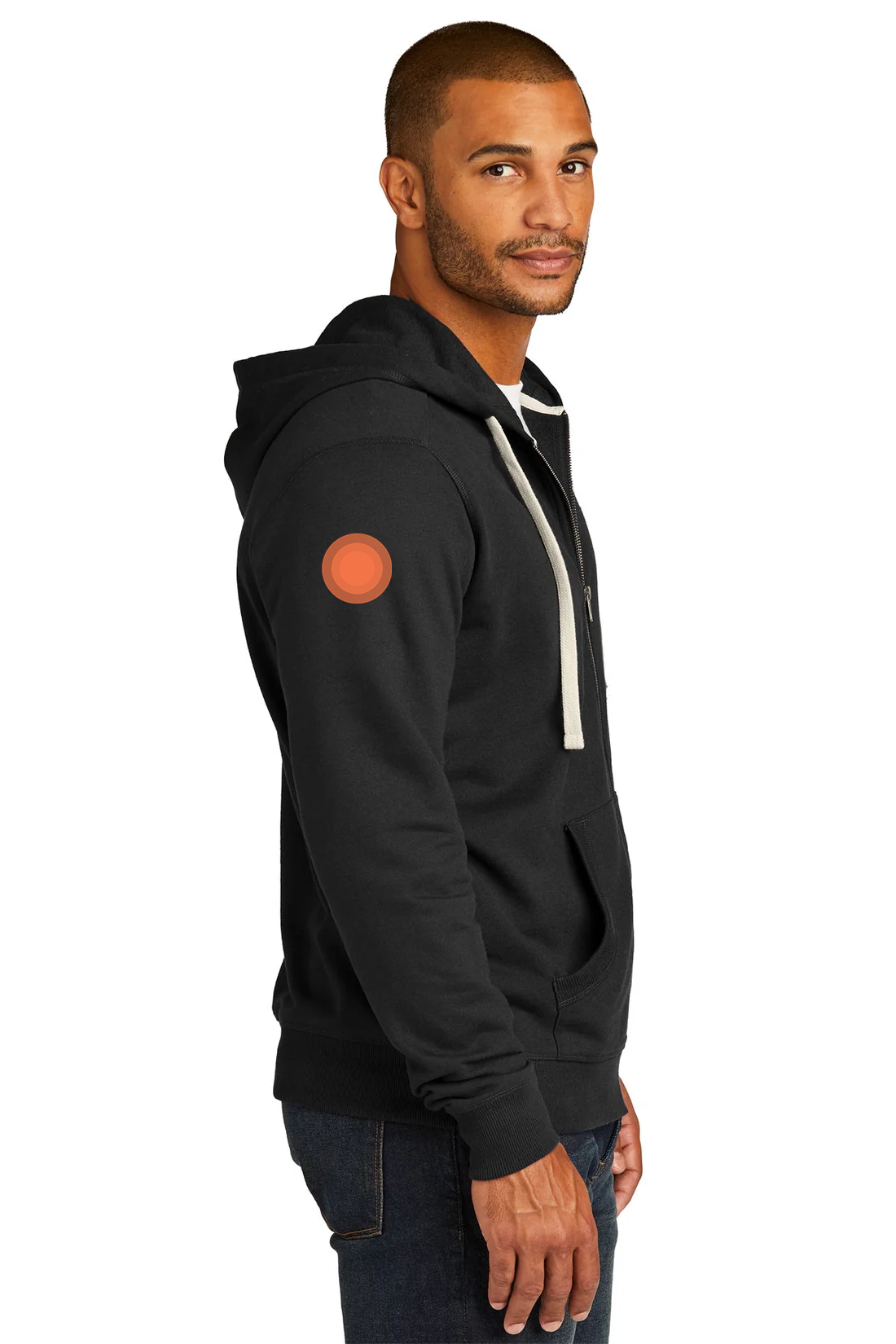 District Re-Fleece Full-Zip Hoodie, Black [Launch]