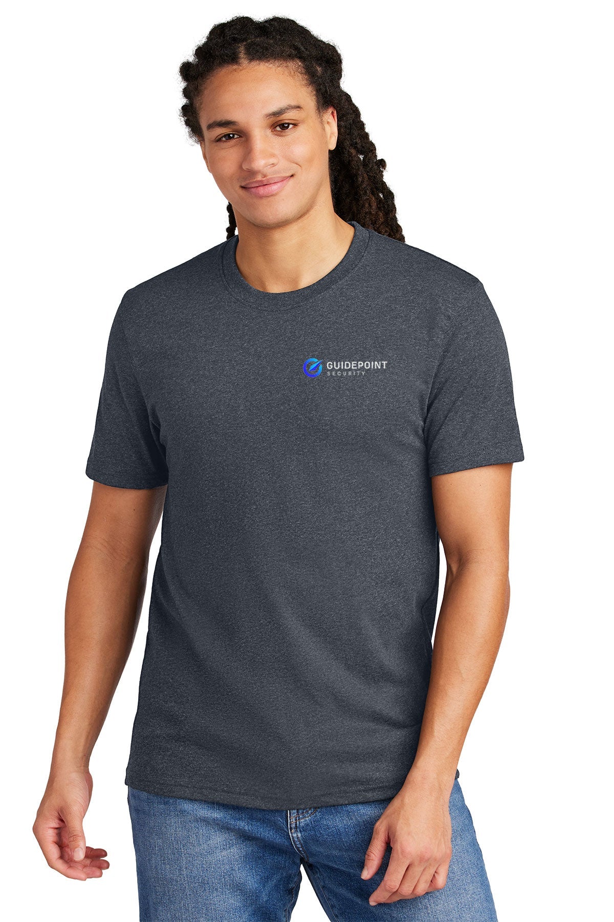 District Men's Tee, Heathered Navy [GuidePoint Security]