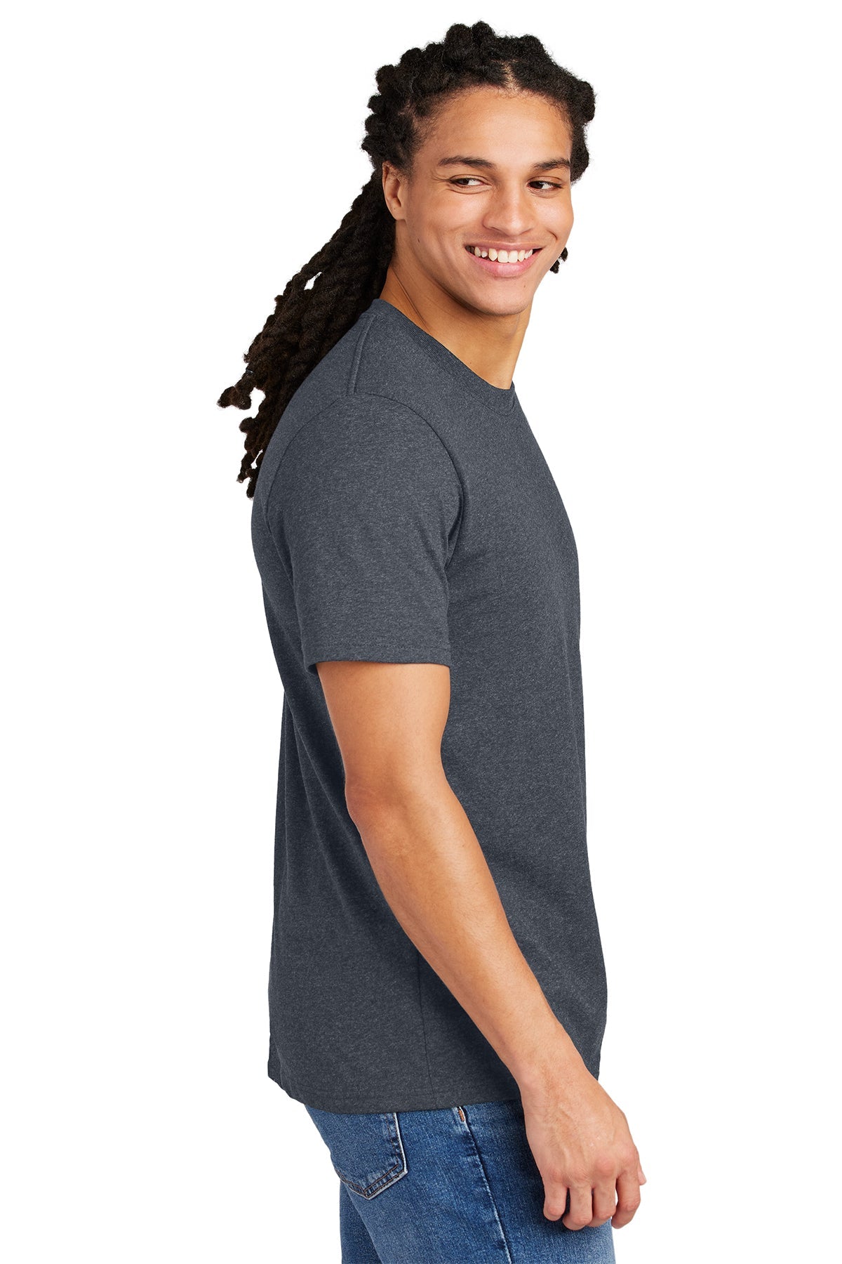 District Men's Tee, Heathered Navy [GuidePoint Security]