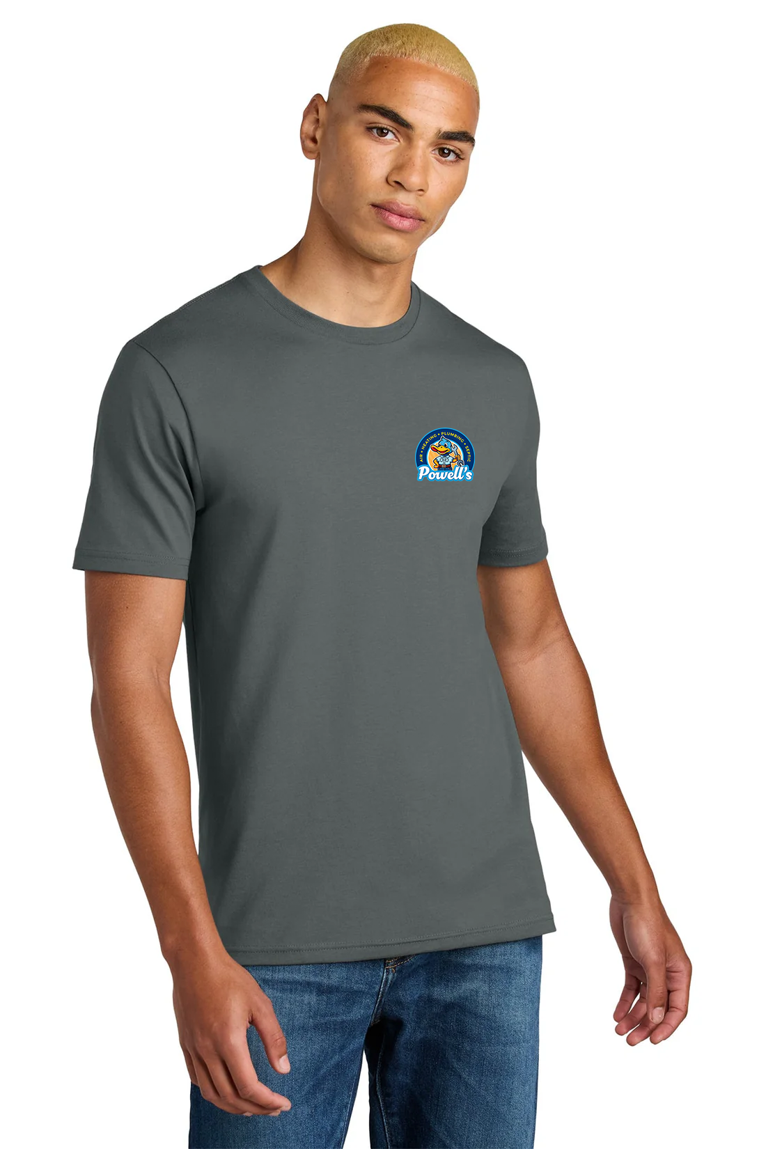 District Perfect Weight Icon Tee, Metal Grey [Powell's Plumbing LLC]