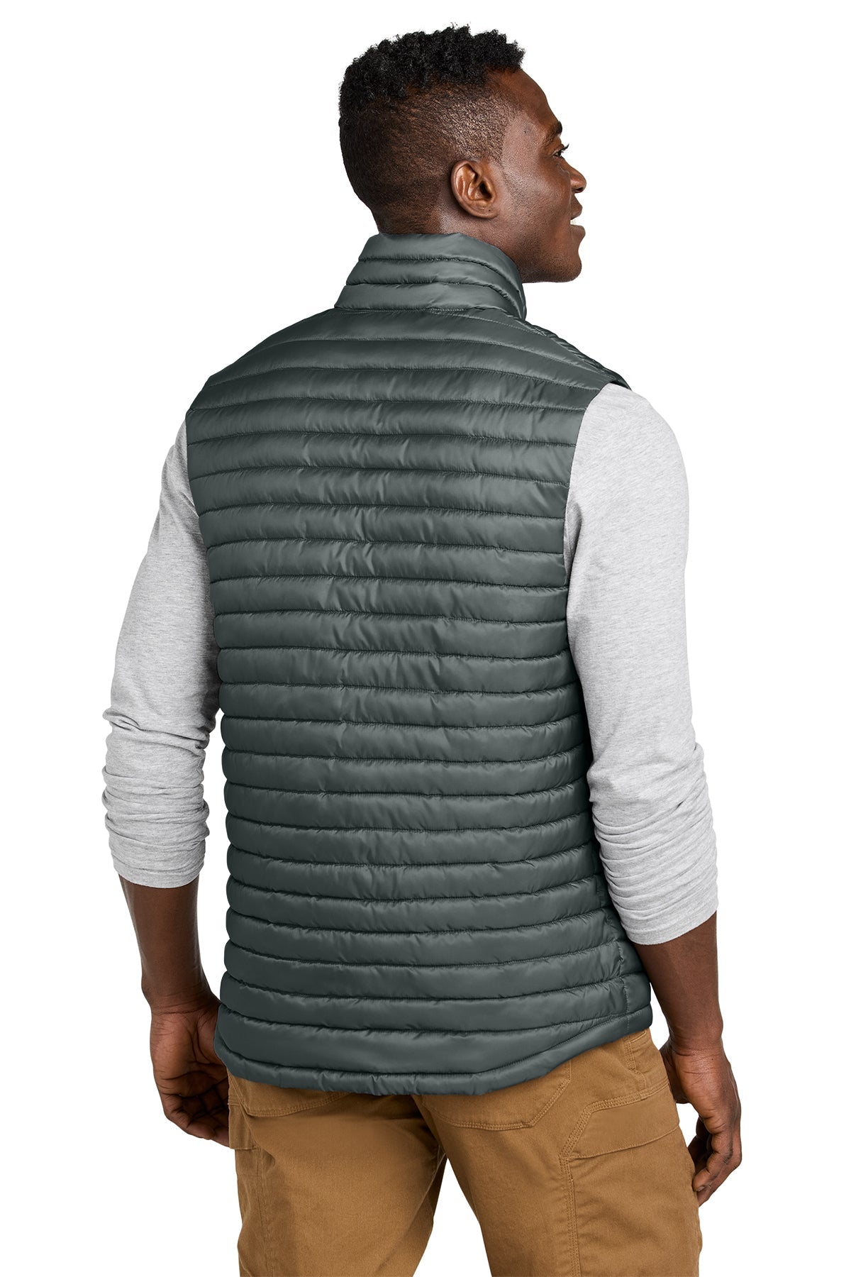 Eddie Bauer Packable Quilted Custom Vests, Metal Grey [Sherpa LLC]
