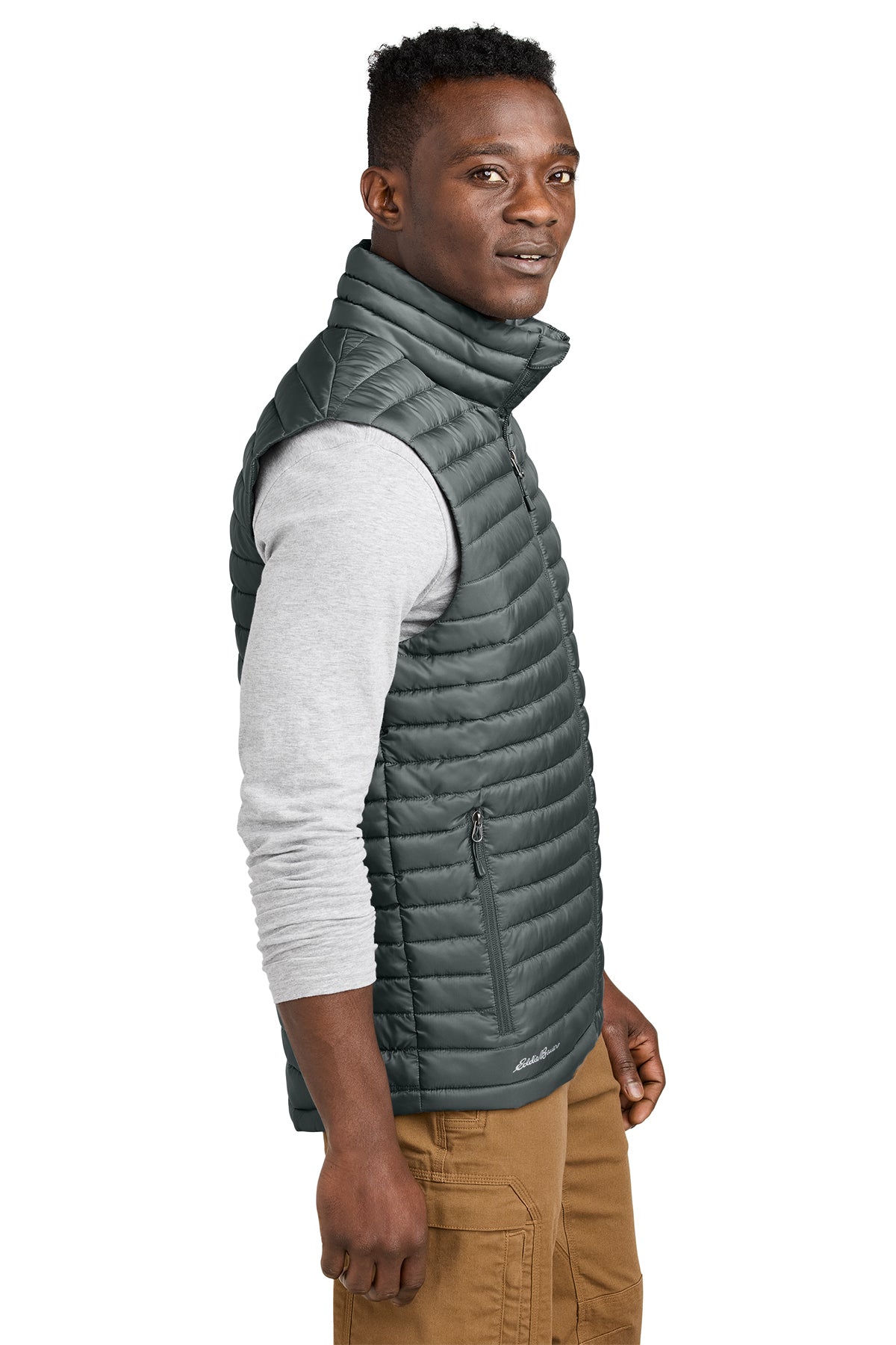 Eddie Bauer Packable Quilted Custom Vests, Metal Grey [Sherpa LLC]