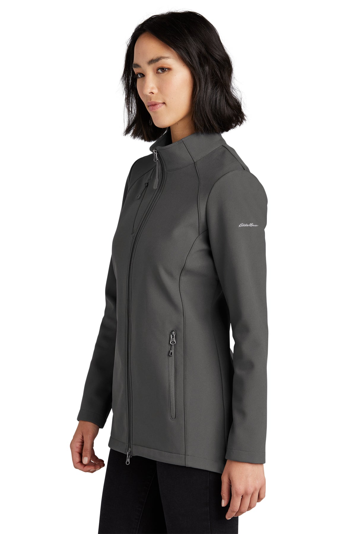 Eddie Bauer Womens Stretch Soft Shell Custom Jackets, Iron Gate