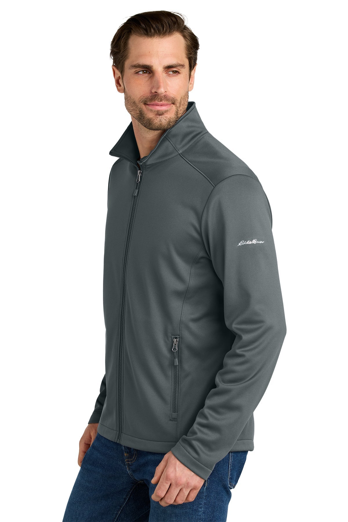 Eddie Bauer Smooth Mid Layer Fleece Custom Full-Zips, Iron Gate [Milford Mining Company Utah]