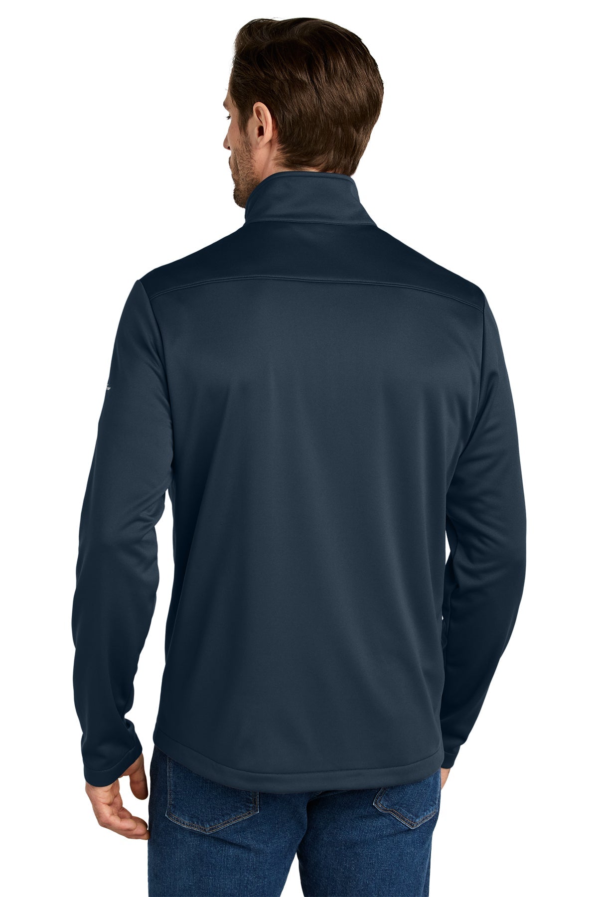 Eddie Bauer Smooth Mid Layer Fleece Custom Full-Zips, River Blue Navy [Orange by Fooda]