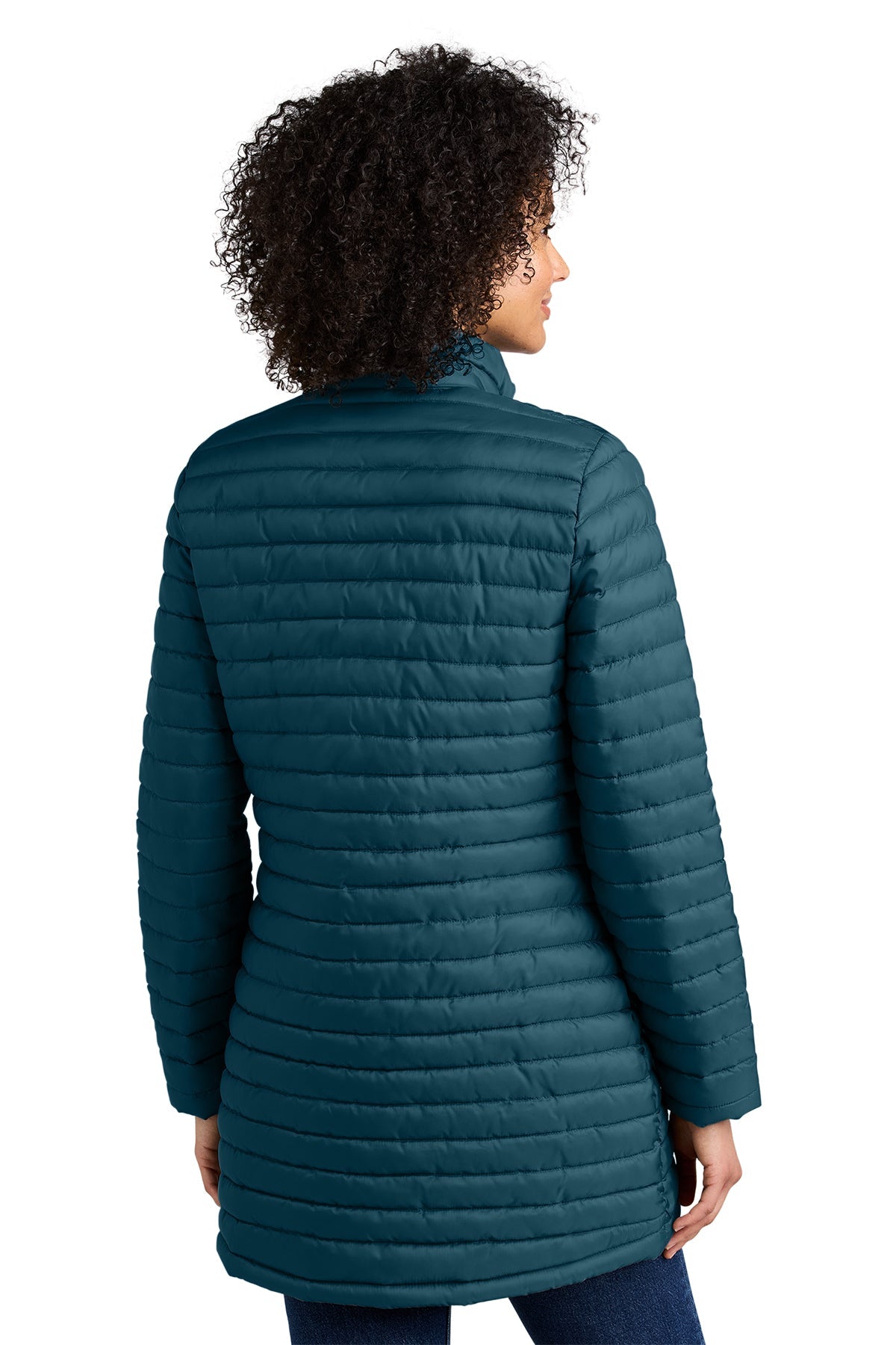 Eddie Bauer Womens Packable Quilted Custom Full-Zips, Adriatic Blue