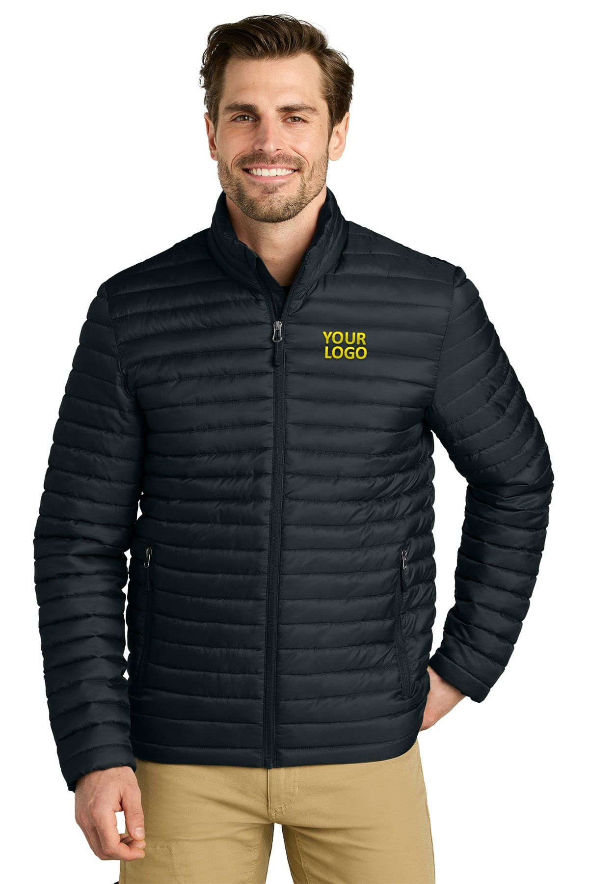 Eddie Bauer Black EB514 company logo jackets