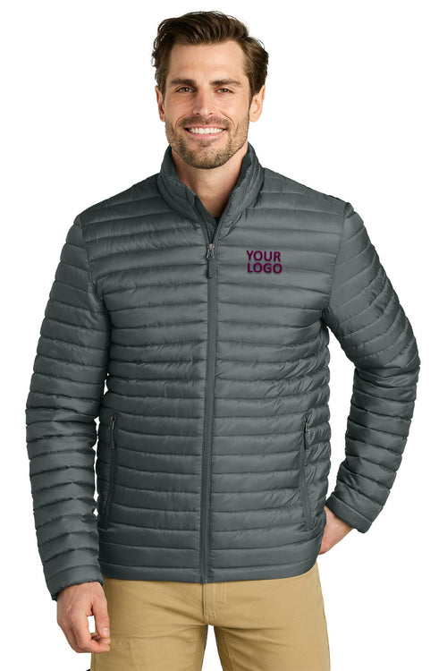 Eddie Bauer Womens Packable Quilted Custom Full-Zips, Metal Grey