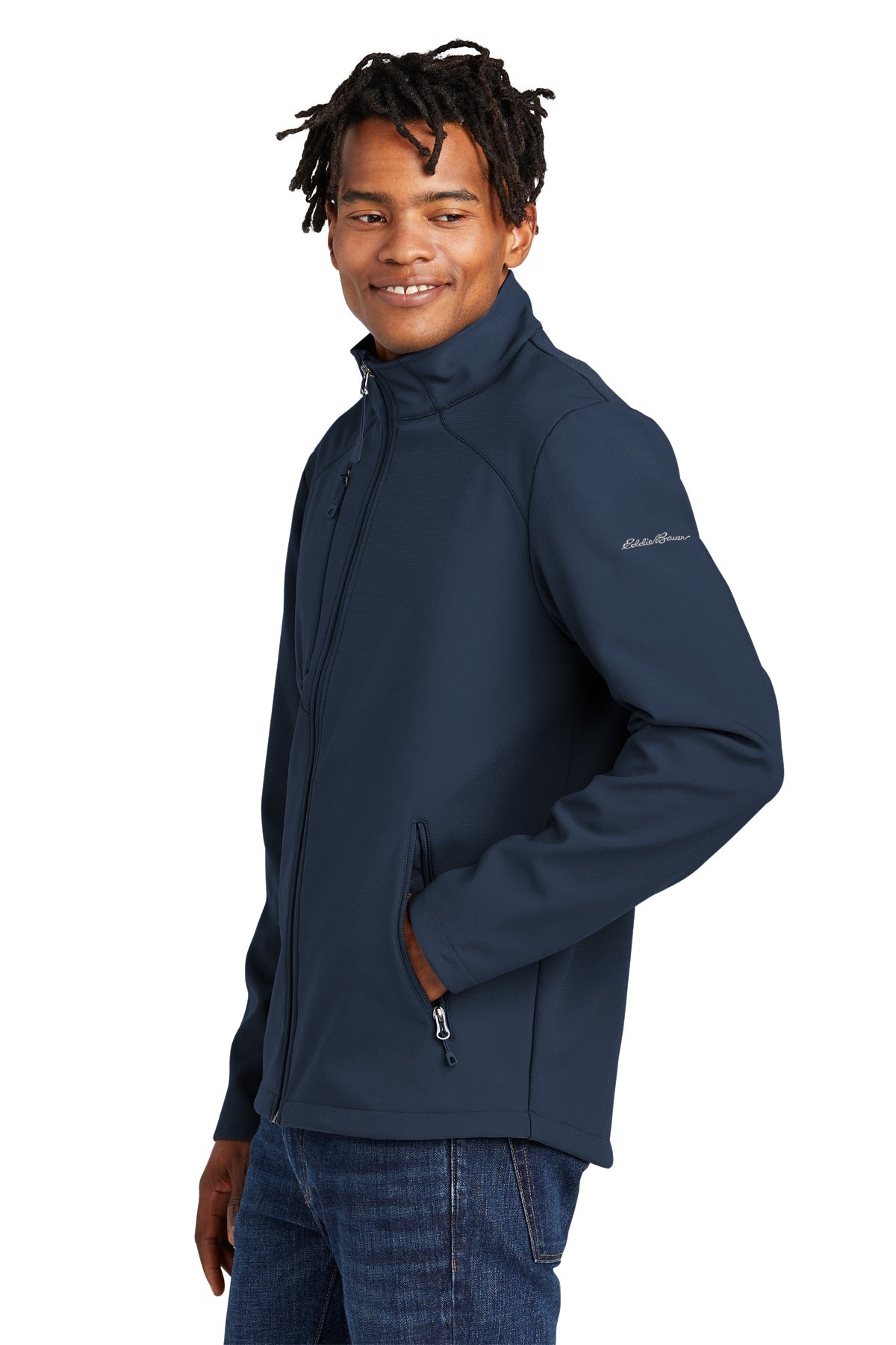 Eddie Bauer Stretch Soft Shell Custom Jackets, River Blue Navy