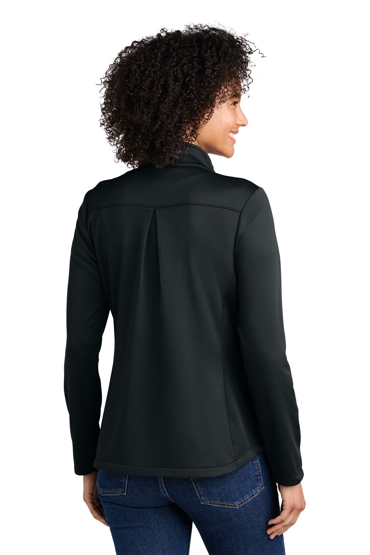 Eddie Bauer Womens Smooth Mid Layer Fleece Custom 1/2-Zips, Black