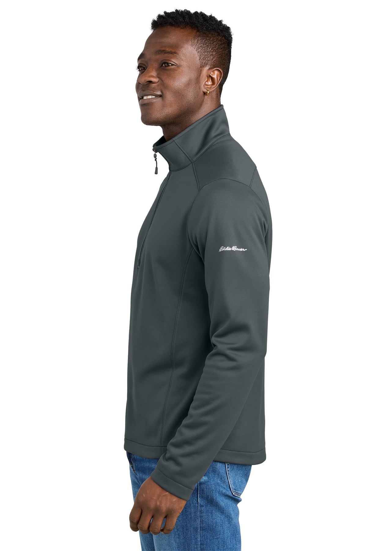Eddie Bauer Smooth Mid Layer Custom Fleece 1/2-Zips, Iron Gate