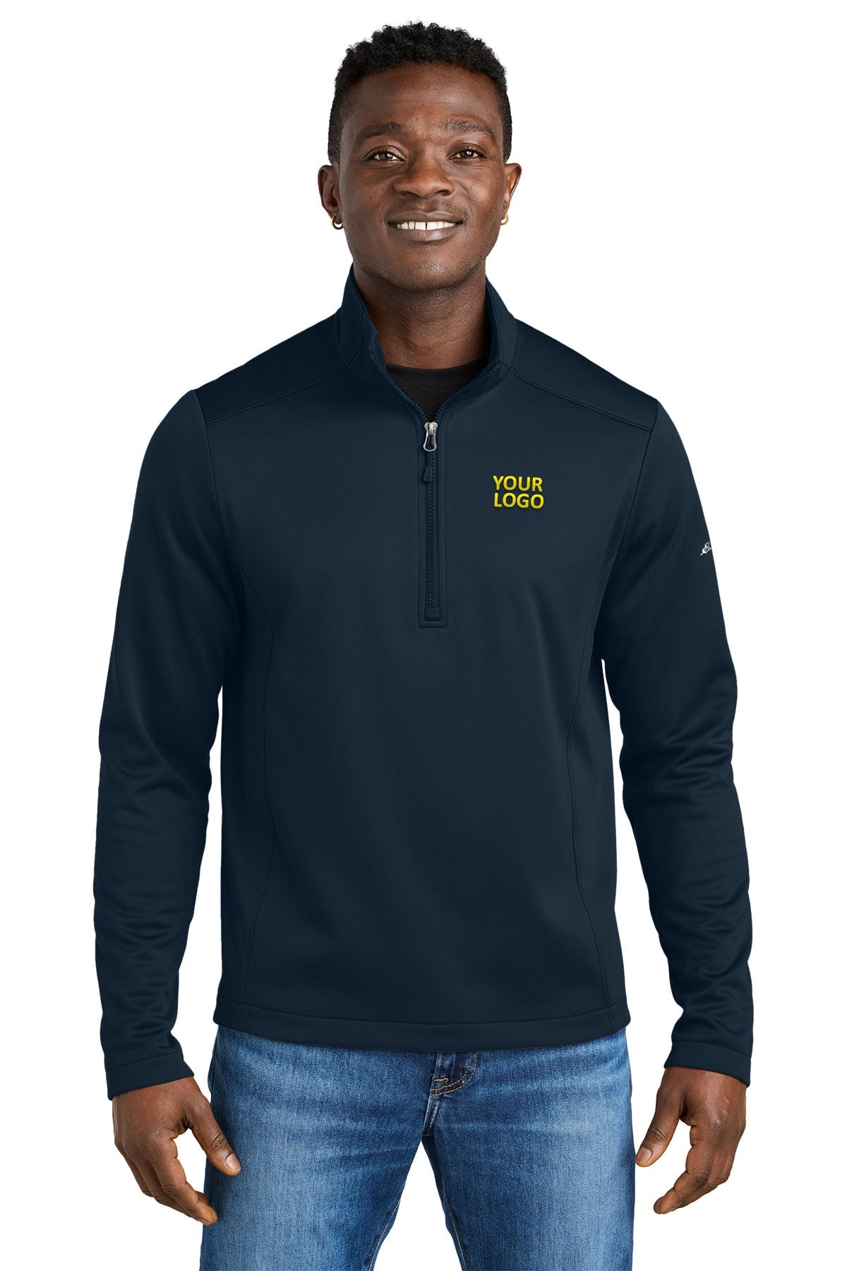 Eddie Bauer Smooth Mid Layer Custom Fleece 1/2-Zips, River Blue Navy