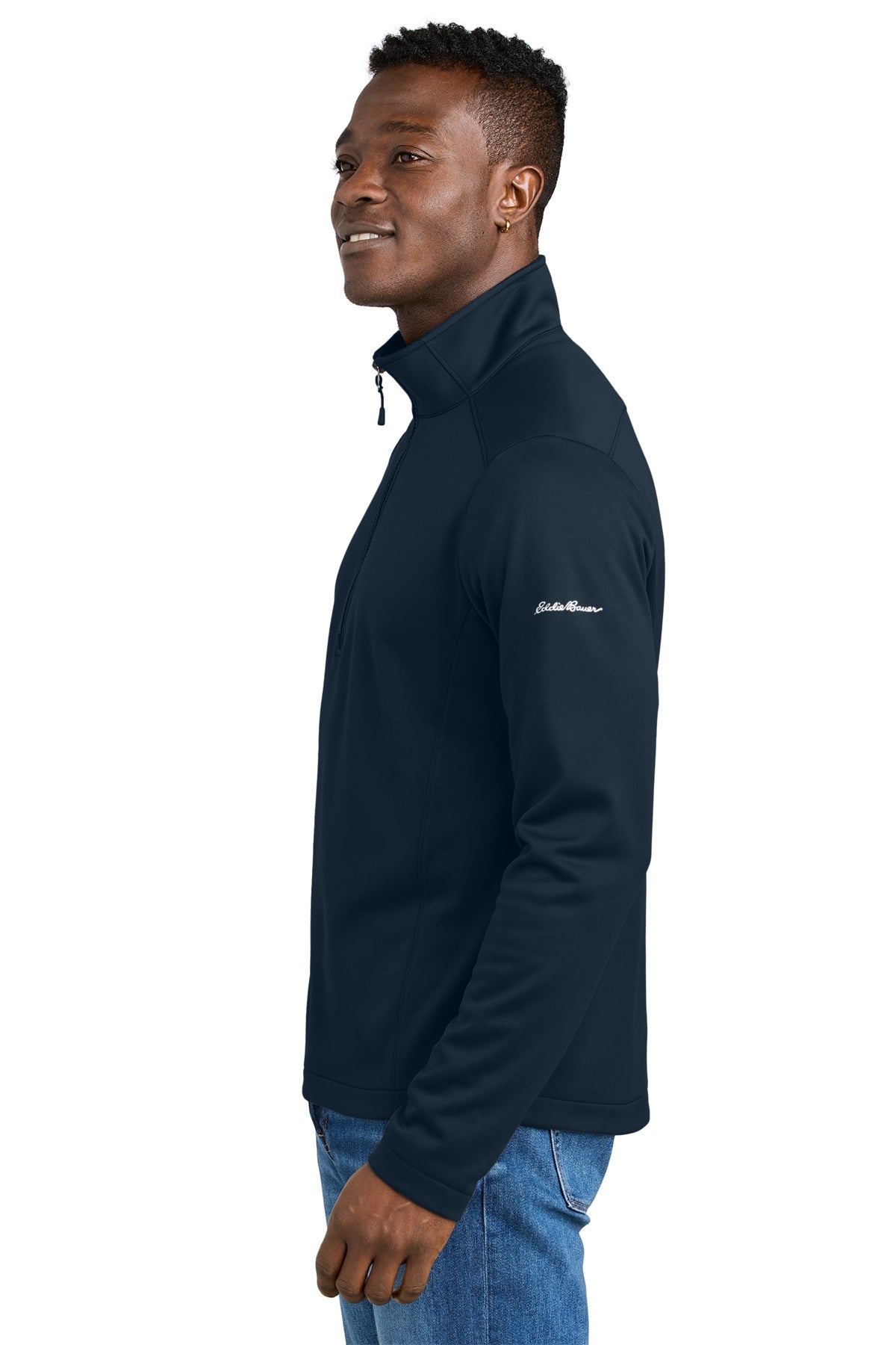 Eddie Bauer Smooth Mid Layer Custom Fleece 1/2-Zips, River Blue Navy