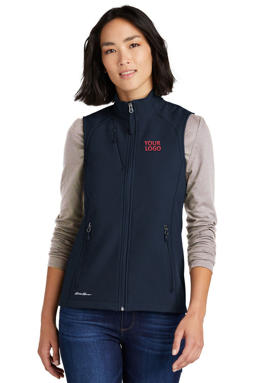 Eddie Bauer Stretch Soft Shell Custom Vests, River Blue Navy