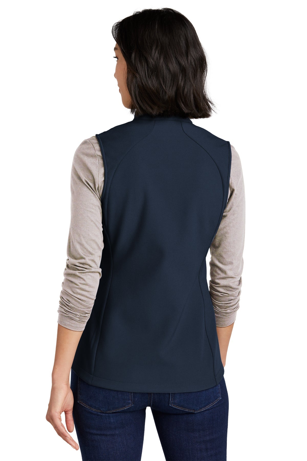 Eddie Bauer Womens Stretch Soft Shell Custom Vests, River Blue Navy