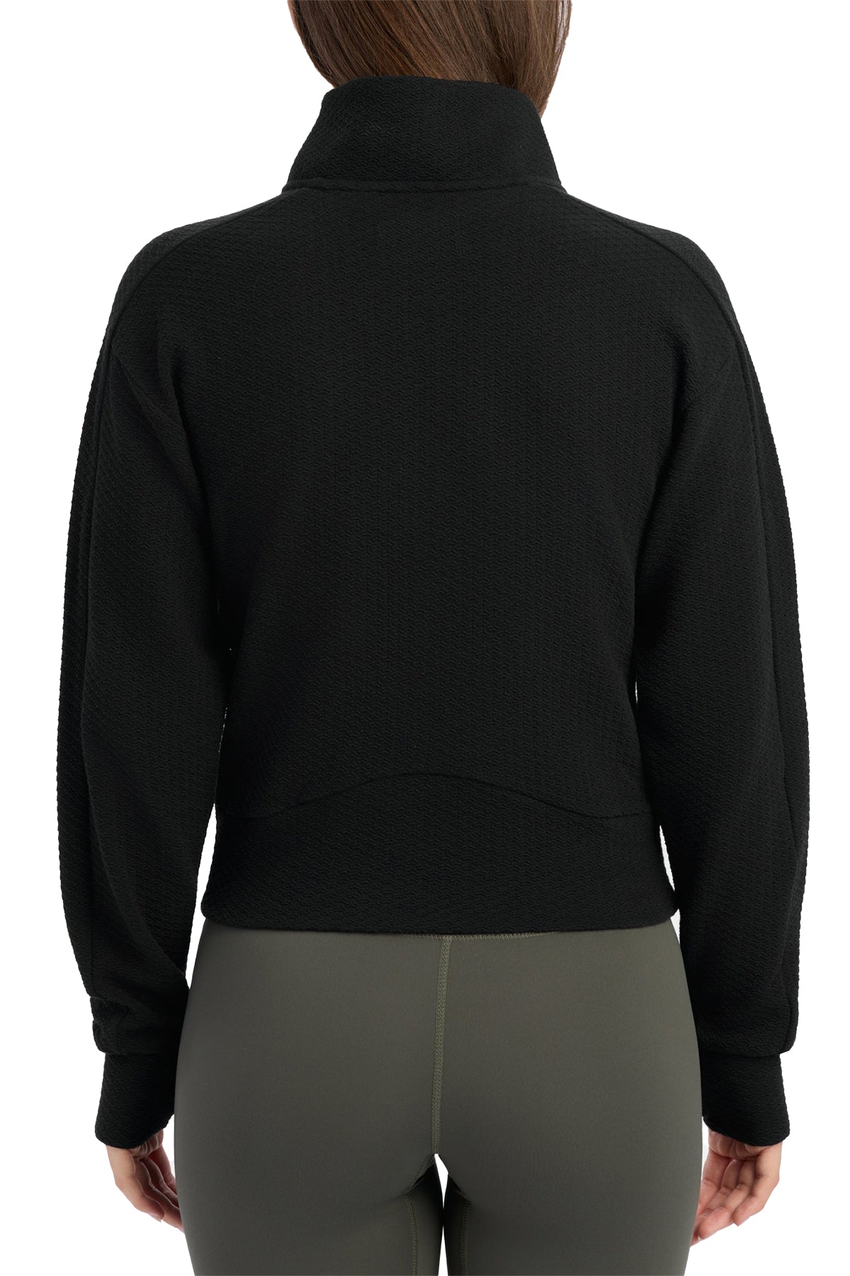 UNRL Women's Elevation Custom Half-Zip Pullovers, Black