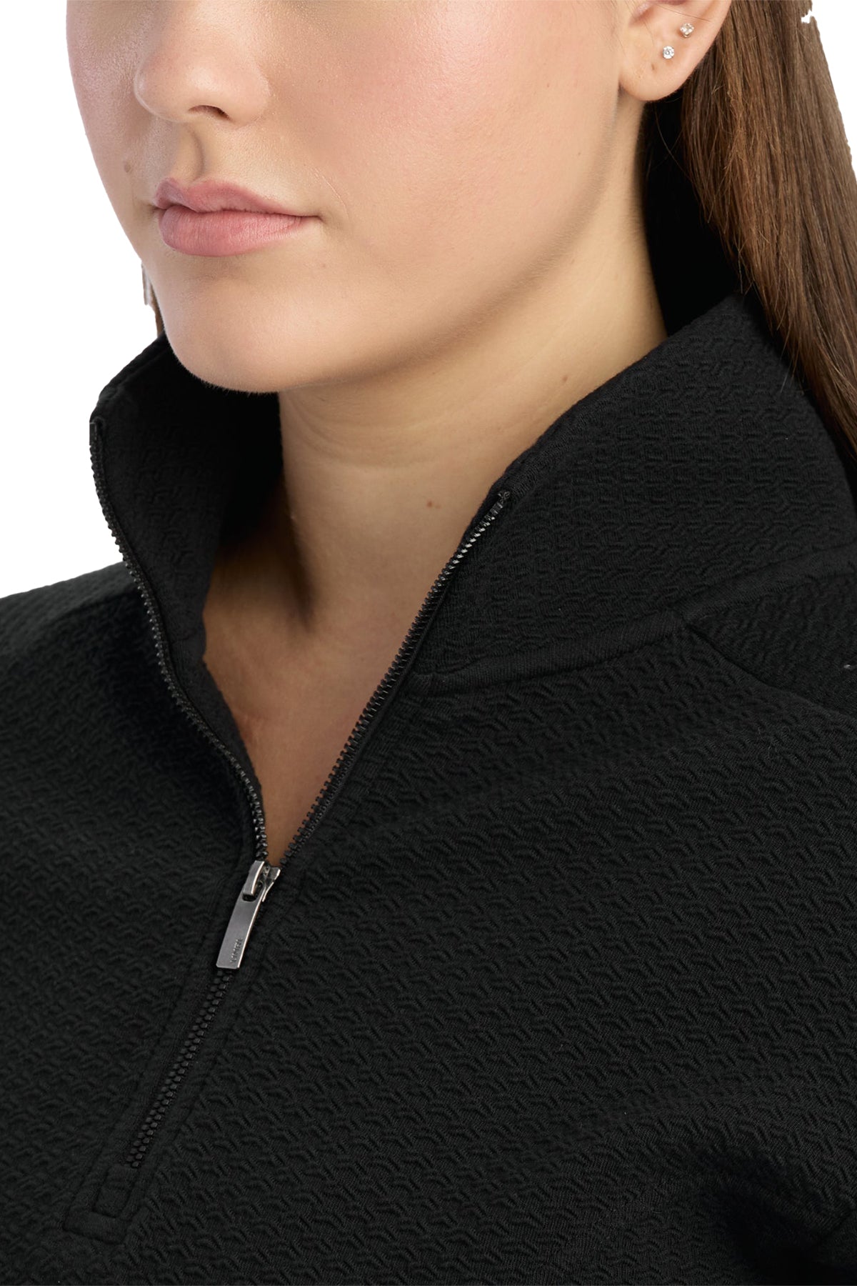 UNRL Women's Elevation Custom Half-Zip Pullovers, Black