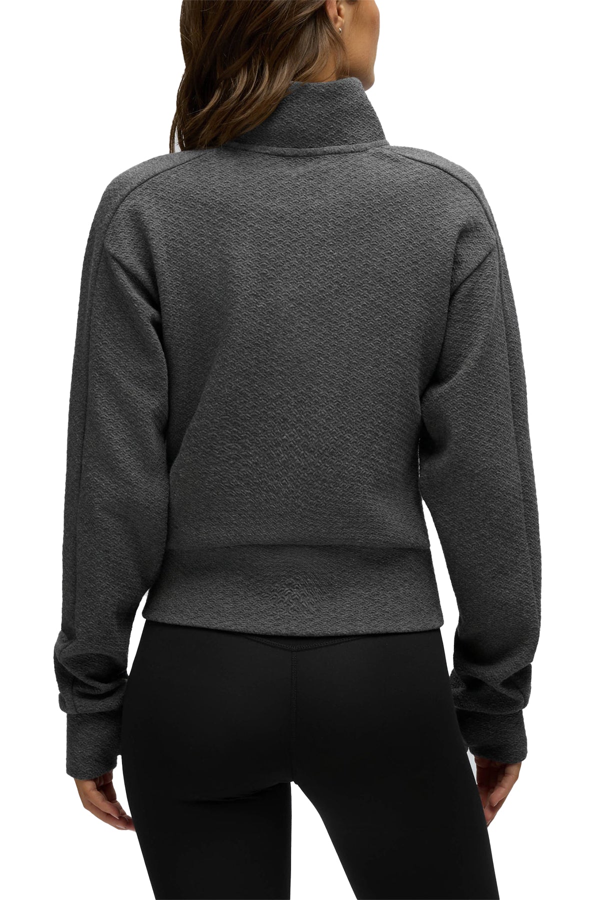 UNRL Women's Elevation Custom Half-Zip Pullovers, Charcoal