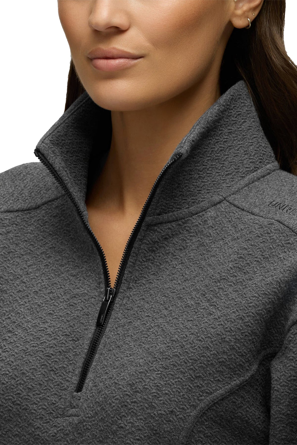 UNRL Women's Elevation Custom Half-Zip Pullovers, Charcoal