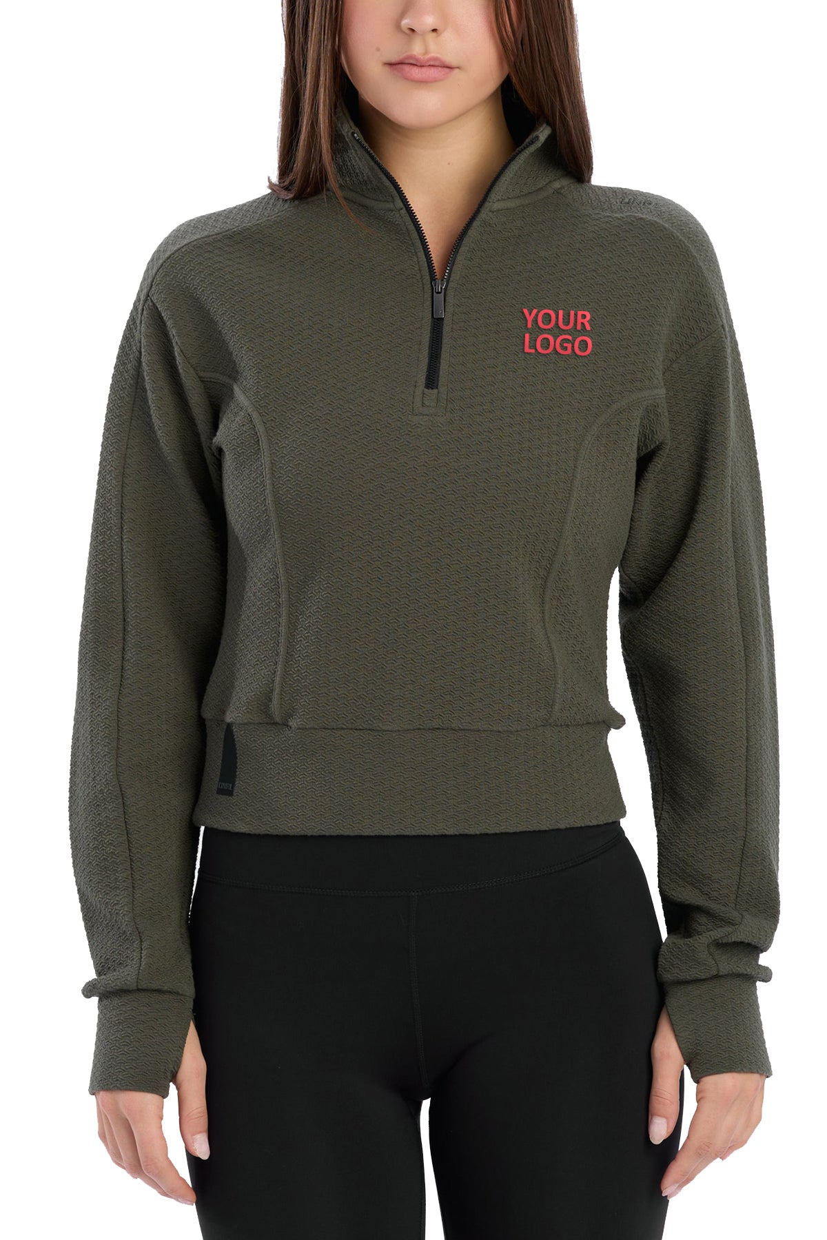 UNRL Women's Elevation Custom Half-Zip Pullovers, Grove
