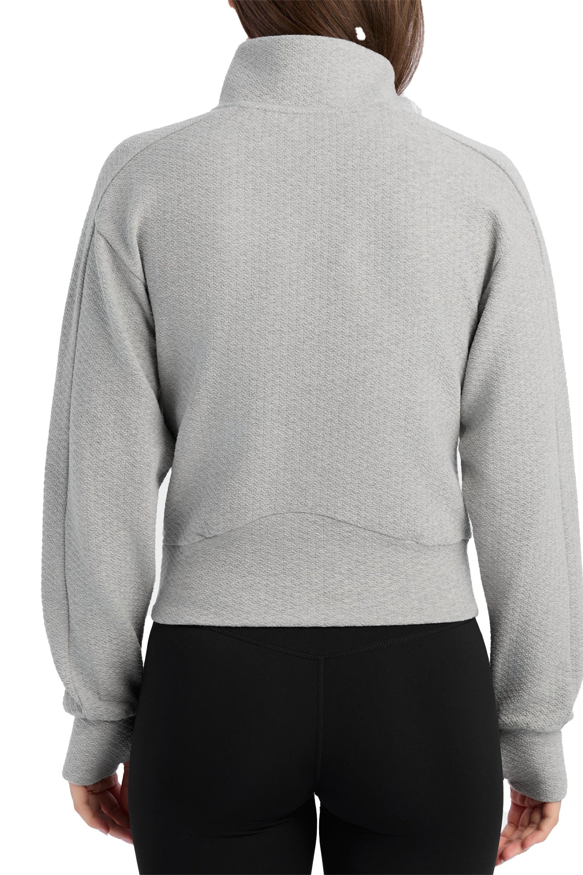 UNRL Women's Elevation Custom Half-Zip Pullovers, Heather Gray
