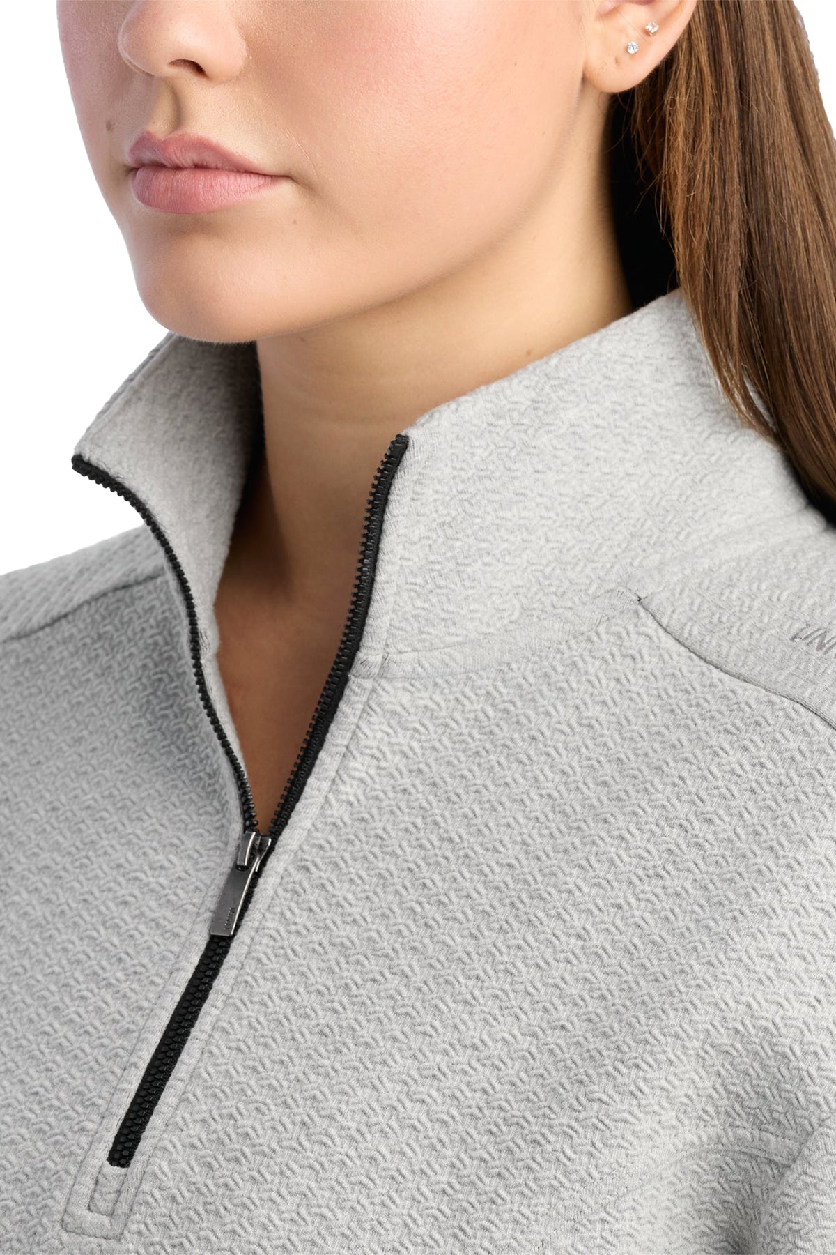 UNRL Women's Elevation Custom Half-Zip Pullovers, Heather Gray