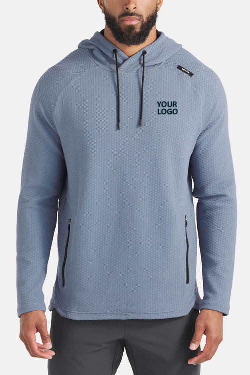 UNRL Womens Elevation Custom Hoodies, Storm Blue