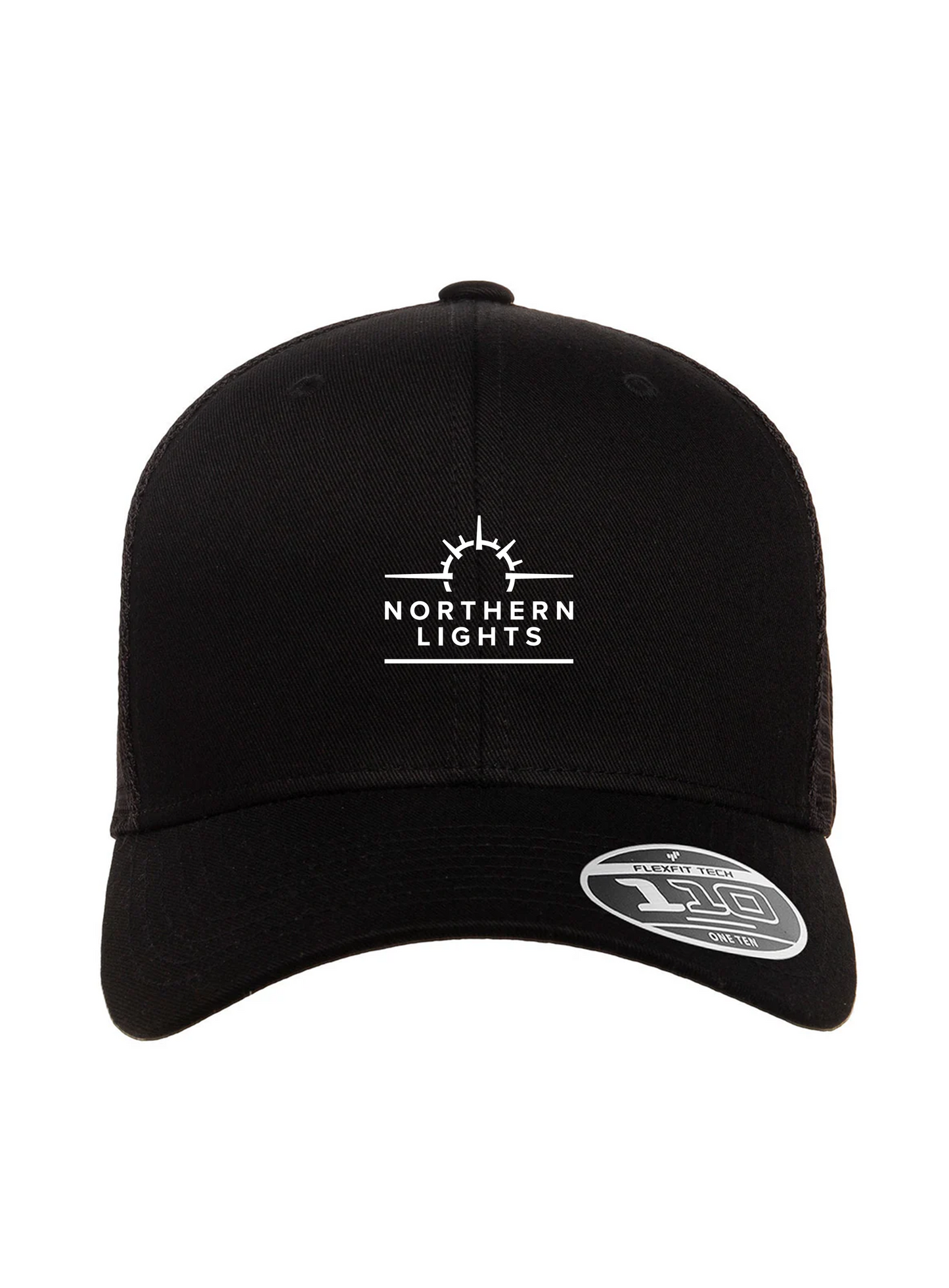Flexfit Adult Mesh Cap, Black [Northern Lights Locating & Inspection]