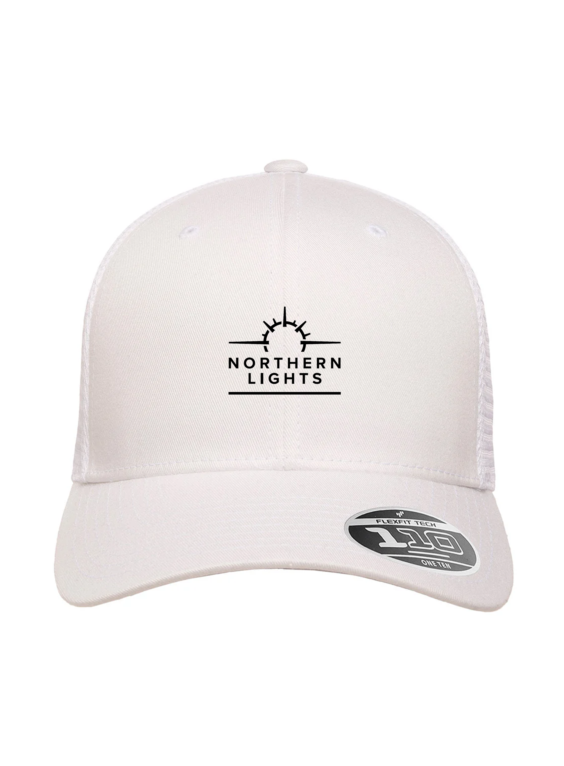 Flexfit Adult Mesh Cap, White [Northern Lights Locating & Inspection]