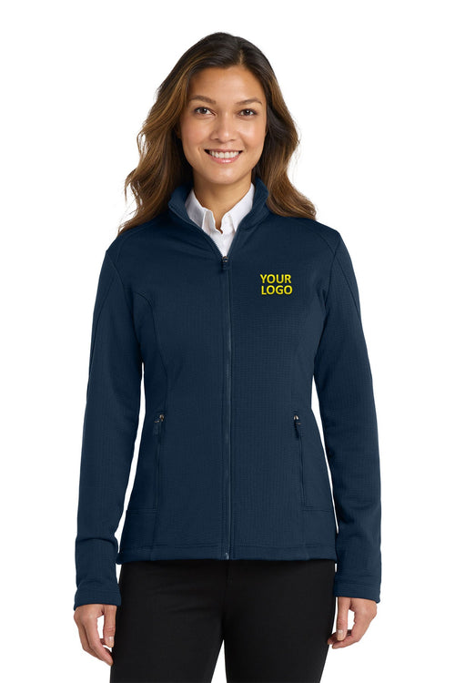 Port Authority Grid Fleece Custom Jackets, River Blue Navy
