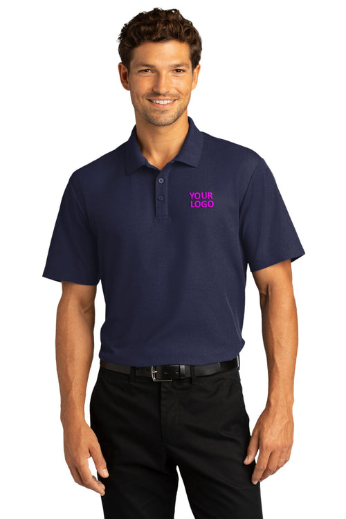 Port Authority Womens SuperPro React Custom Polos, True Navy