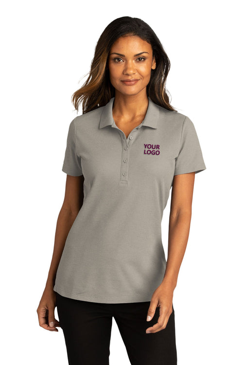 Port Authority SuperPro React Custom Polos, Gusty Grey