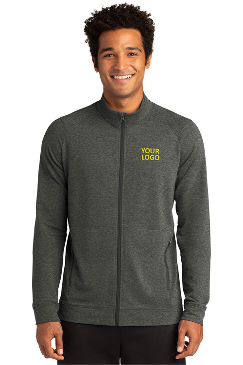 Sport-Tek Women's Custom Sport-Wick Flex Fleece Full-Zips, Dark Grey Heather