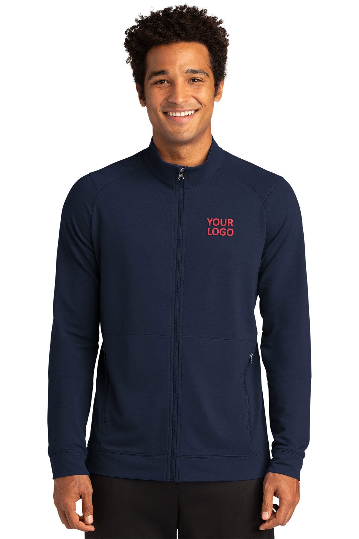 Sport-Tek Custom Sport-Wick Flex Fleece Full-Zips, True Navy